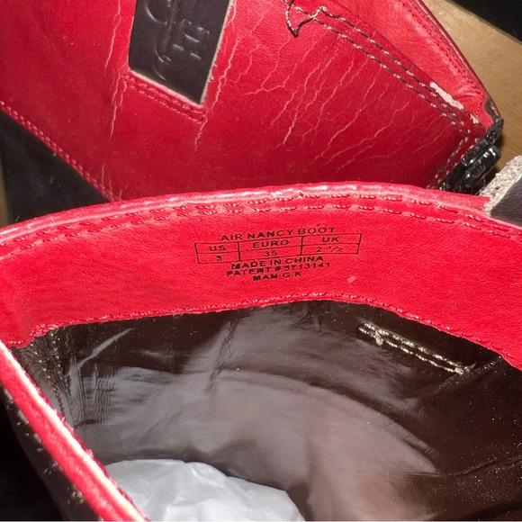 Cole Haan Nike Air Girl's 12" Nancy Tall Riding Boots Brown Red Size 3M - Picture 6 of 7